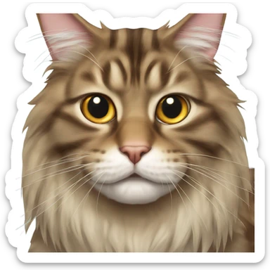Maine Coon with a stupid mouth  sticker