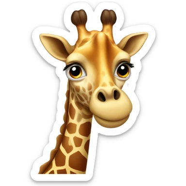 giraffe wearing a bow around its neck sticker