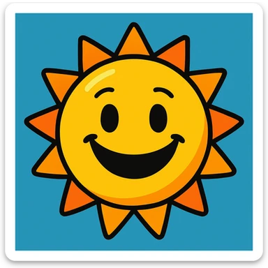 a smiling sun emoji sticker