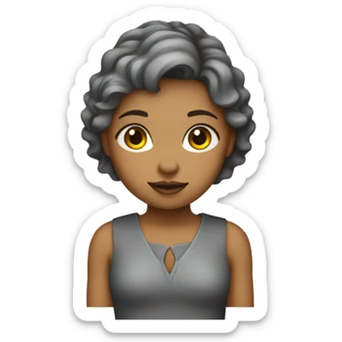 girl in a dress the color of asphalt with road markings sticker