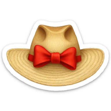 Farm hat + red bow  sticker