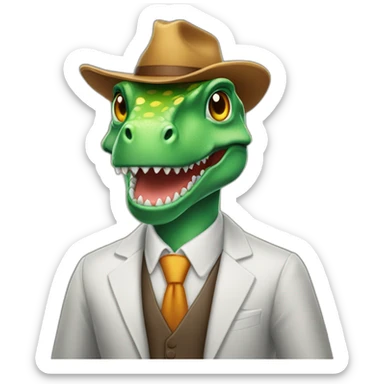 Dino Reit Kostüm sticker