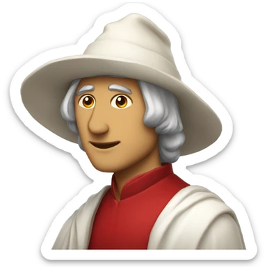 dante alighieri with red hat sticker