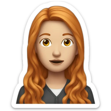 Forensic woman with long ginger hair sticker