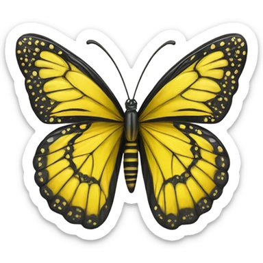 Yellow butterfly sticker