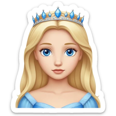 Princesse with blonde hair and blue eyes sticker
