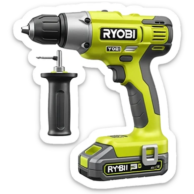 Ryobi ONE+ Taladro atornillador de batería R18PD2 (18 V, 2 baterías, 1,5 Ah, 40 Nm) emoji style  sticker