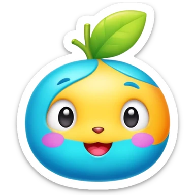 Sprunki character, cute cartoon character with bright colors sticker