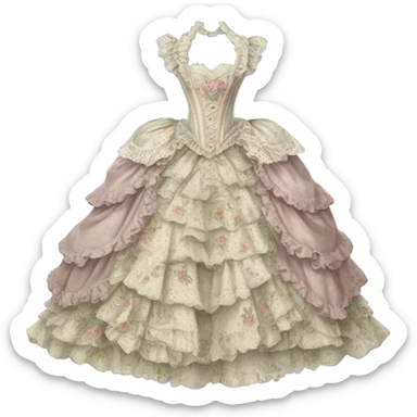 rococo dress sticker