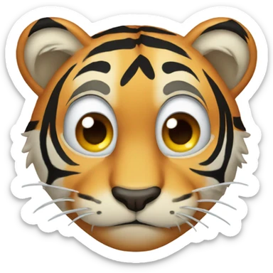 Tiger crying teardrops sticker