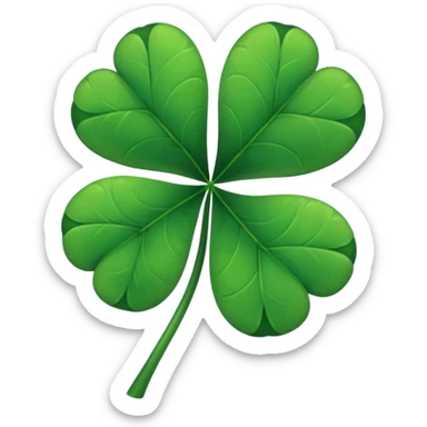 Five leaf clover in black clover sticker