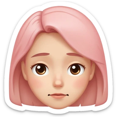 complex human emotions - embarrassment with blushing face, nostalgia with dreamy eyes, melancholy with slight smile, contentment with peaceful expression sticker