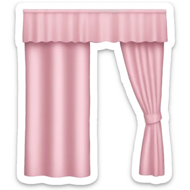 Window with pastel pink curtains sticker