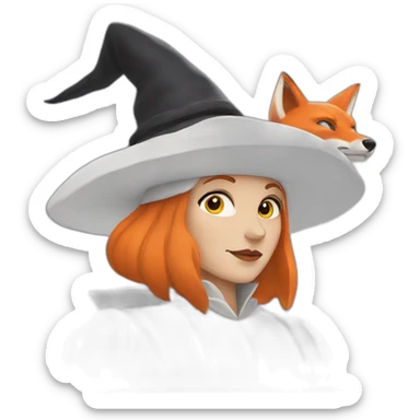 white witch with fox sticker