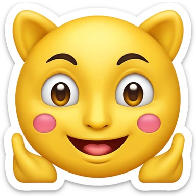 yellew face in love sticker