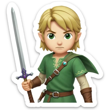 nintendo Link with his sword sticker