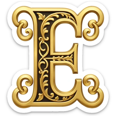Old English E sticker