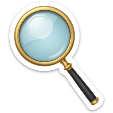 magnifying glass sticker