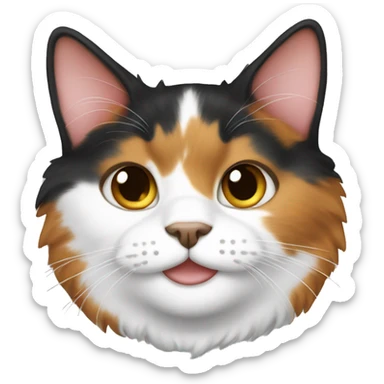 calico cat sticker
