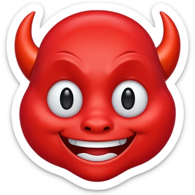 Red Devil Emoji sticker