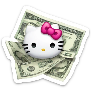 Hello kitty money sticker