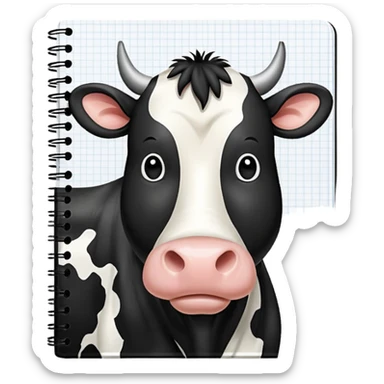 Composition notebook cow print sticker