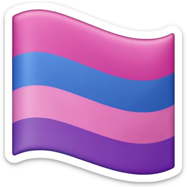 Bisexual flag pink purple then blue sticker