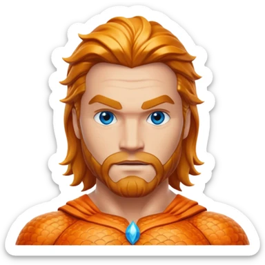 Aquaman with blue eyes sticker