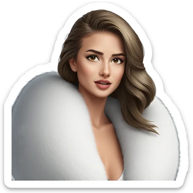 realistic portrait of a girl sticker