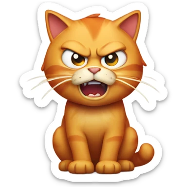 Angry ginger cat  sticker