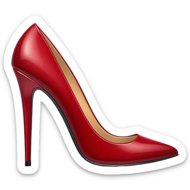 Dark red stiletto  sticker