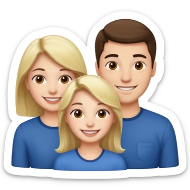 Girl with 2 guys  sticker