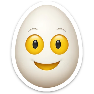 Good morning smiley egg sticker