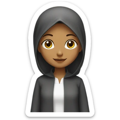 Girl is going to mosque sticker