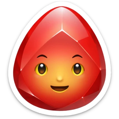 Emoji de una piedra rubí sticker