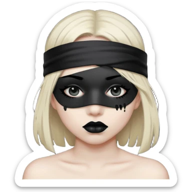 blindfolded emo sticker