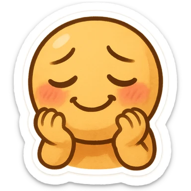 emoji representing the emotion of 'nostaljoy', a creative blend of sticker