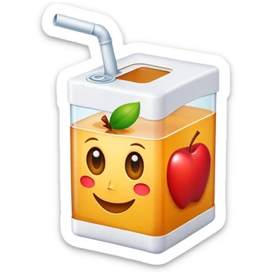 Apple juice box sticker