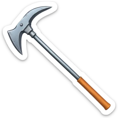 a double-ended pickaxe with identical sharp tips for mining ore sticker