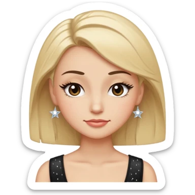 A face with one raised brow, a smirk, and a wink. Long lashes or subtle eyeliner for girly detail. Maybe a tilted head pose with a hand-on-hip silhouette or a tiny sparkle accent to emphasize confidence. sticker
