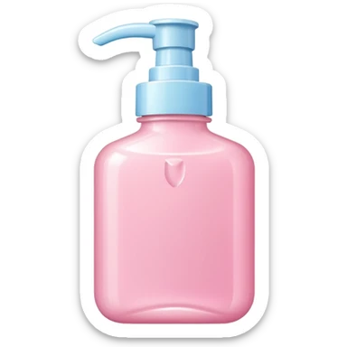 pink bottle skin care product sticker