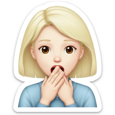 Crossed Hands on throat with tounge out sticker