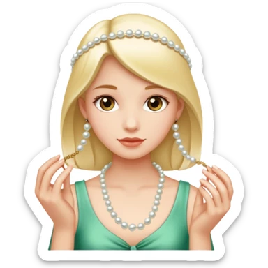 Pearl String Girl sticker