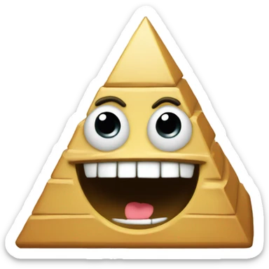 Pyramide mit lachen sticker