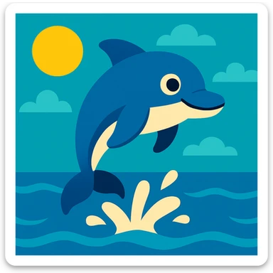 Dolphin sticker