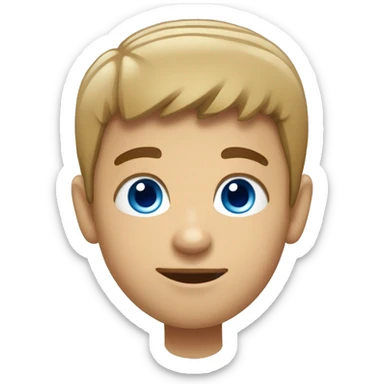 niños rubio con el pelo cortito y ojos azules sticker