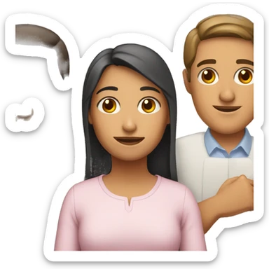 Padre, madre, hija sticker