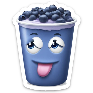 blueberry yogurt sticker