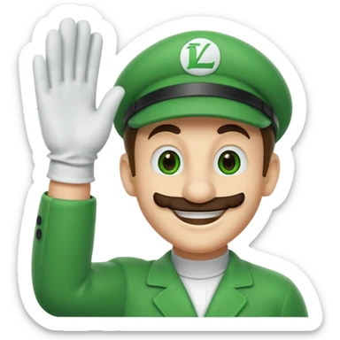 Luigi white gloves sticker