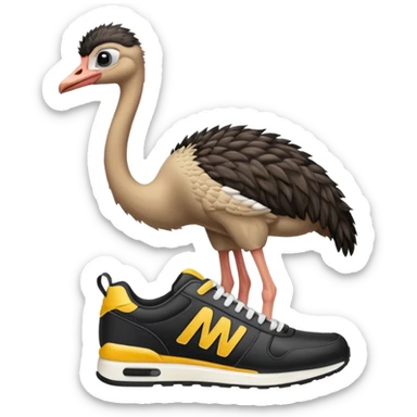 emojis.com ostrich-in-sneakers sticker